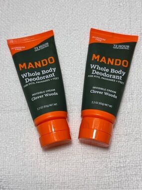 NEW Mando Whole Body Deodorant Invisible Cream Clover Woods